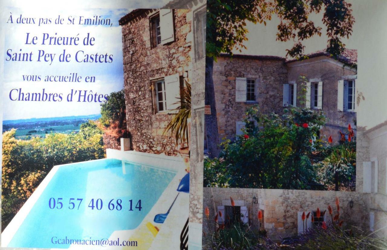 Bed and Breakfast Le Prieure Saint-Pey-de-Castets Exterior foto